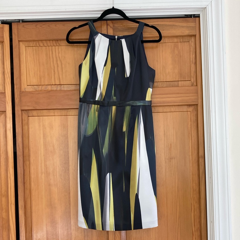 T Tahari Sleeveless Satin Cocktail Dress